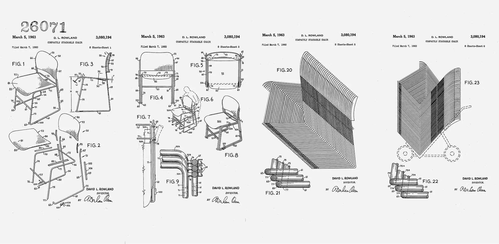 patents of 40/4 chair