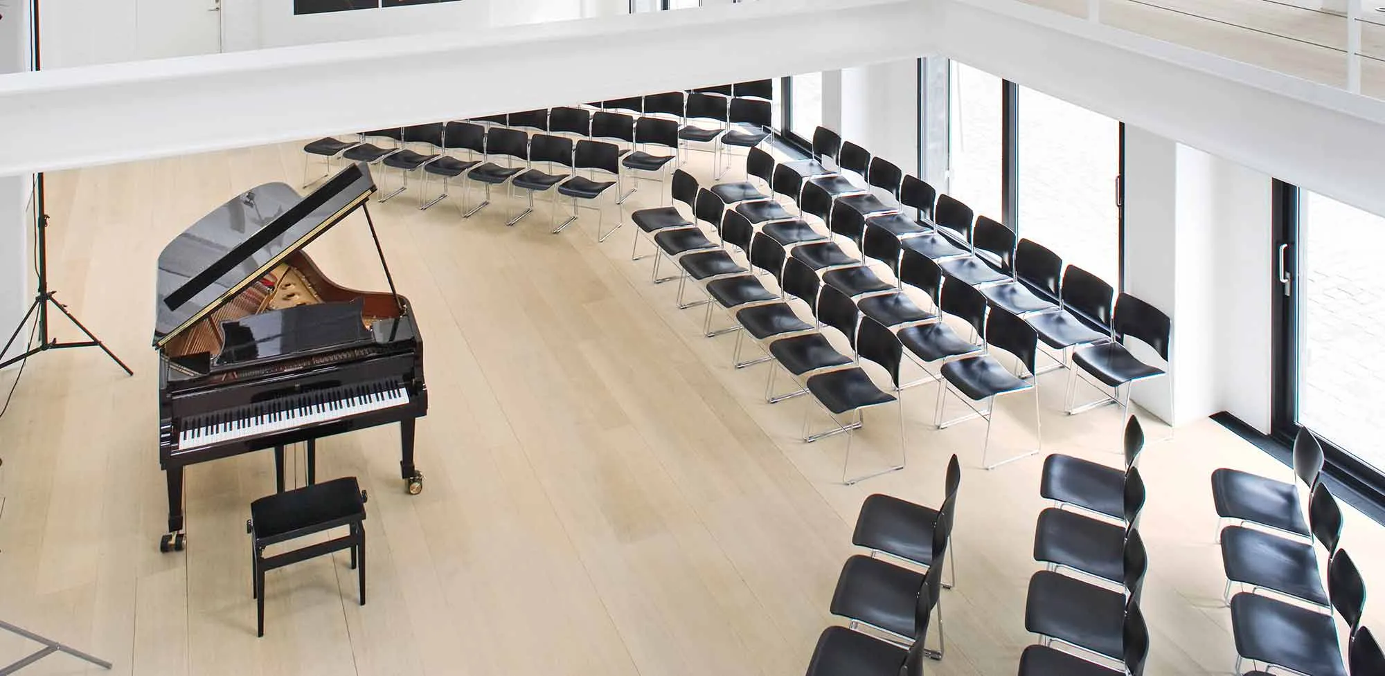 40/4 chairs set up for concert