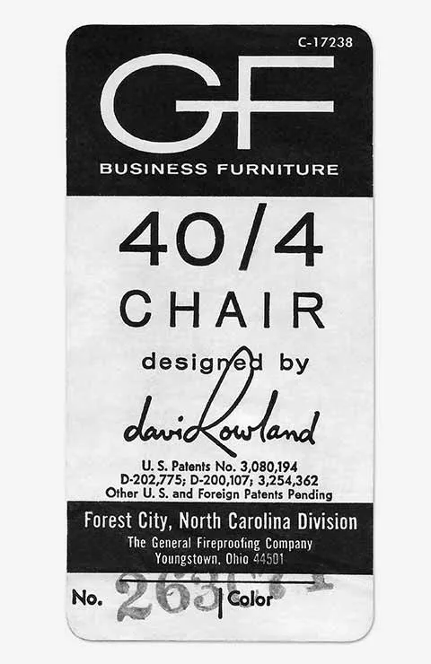 David Rowland Life 1963 General Fireproofing Company label