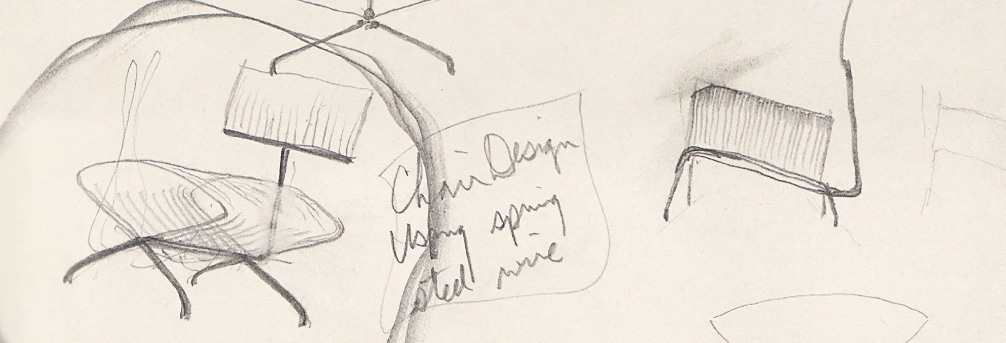 David Rowland chair design sketch 1