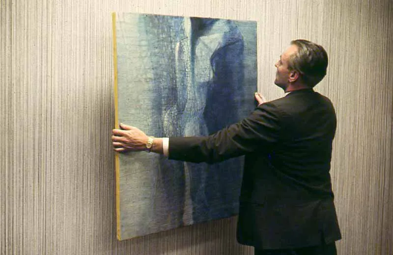 David Rowland 1956 museum wall hanging painting front