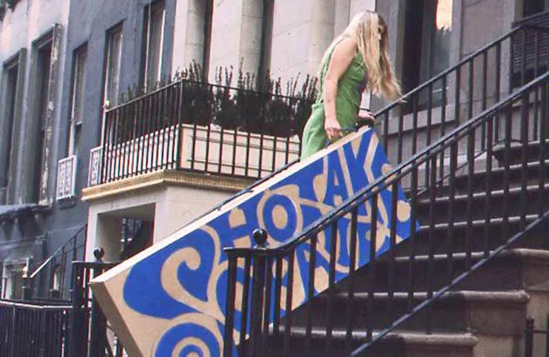 David Rowland 1966 take home sofa stairs